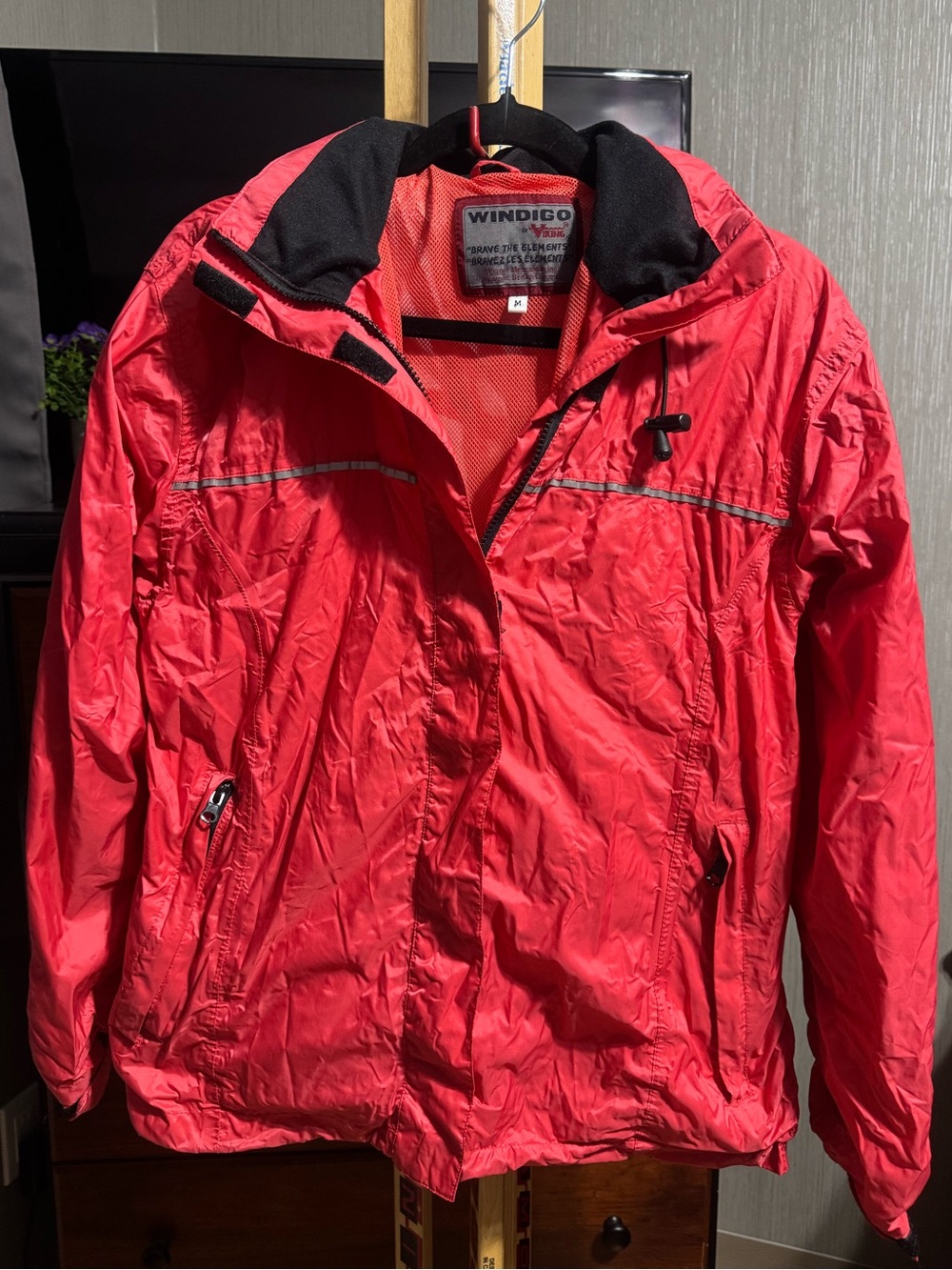 Windigo by Viking Coral Pink Waterproof Hooded Rain Jacket Size M
